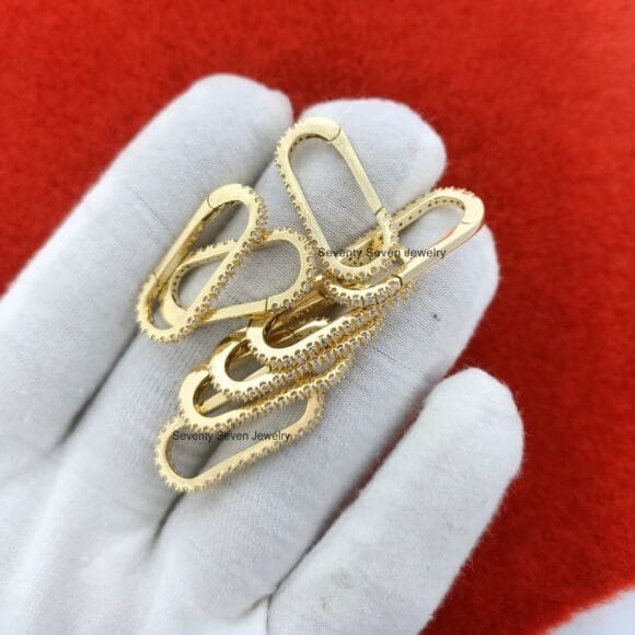 Wholesale 9K Gold Turquoise Enhancer Link, 9K Gold Oval Charms Holder - Image 8
