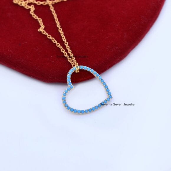 14K Gold Heart Charm Holder Necklace, Gold Heart Pendant, 14k Gold Enhancer