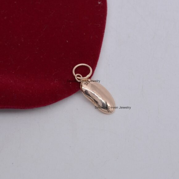 Kidney Beans Pendant, 9k Solid Gold Pendant, Pendant for Necklace - Image 6