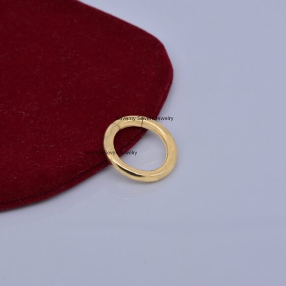 Circle Enhancer 9K Gold Round Charm Holder, 9K Enhancer Lock - Image 8