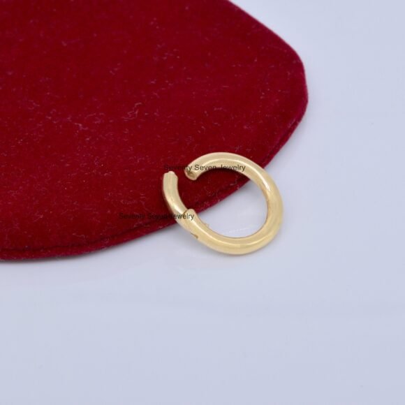 Circle Enhancer 9K Gold Round Charm Holder, 9K Enhancer Lock - Image 7
