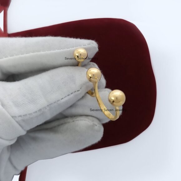 925 Silver Two Finger Ring, Double Finger Ring, Plain Knuckle Ring - Image 4
