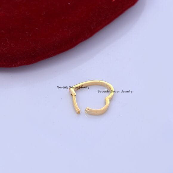 18K Gold Heart Charm Enhancer, 18k Gold Enhancer Link Lock - Image 4