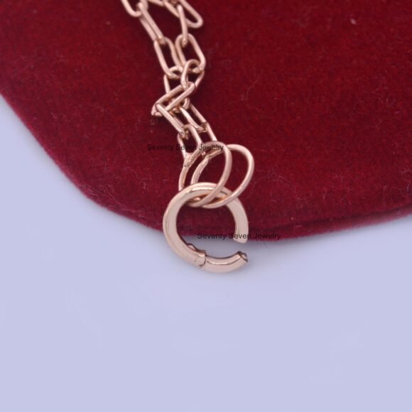 Enhancer Round Charm Solid 14k gold Jewelry, Enhancer Gold Necklace - Image 4