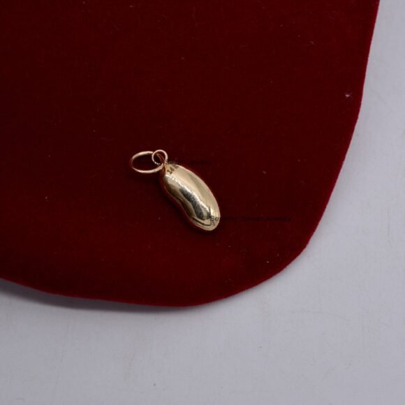 Kidney Beans Pendant, 9k Solid Gold Pendant, Pendant for Necklace - Image 10
