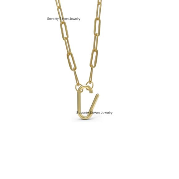 9K Solid Gold Round Wire Enhancer, Multi Charms Holder, Gold Charm Holder Necklace - Image 5