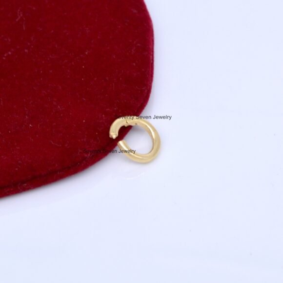 Circle Enhancer 9K Gold Round Charm Holder, 9K Enhancer Lock - Image 6