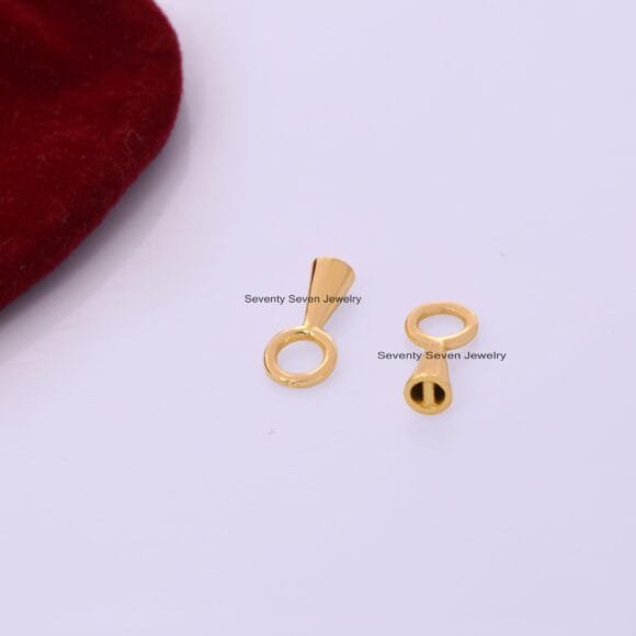 14k Gold Enhancer Beads Chain, 14k Gold Beads Necklace - Image 2