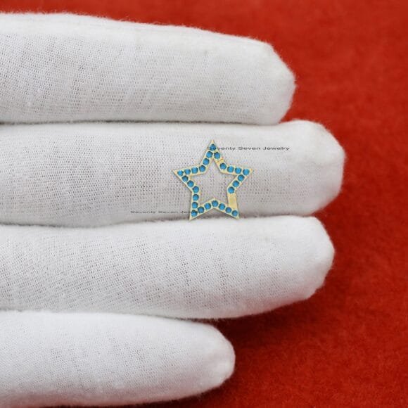 Star Enhancer 14k Gold Charms Holder, Multi Star Charm Holder - Image 7