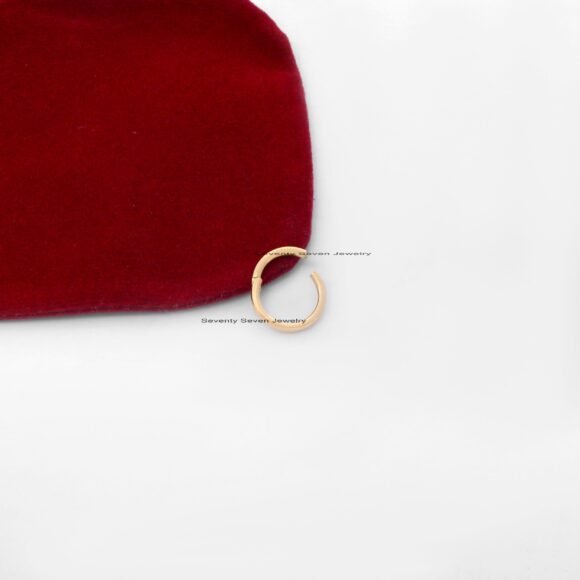 14K Gold Endless Clicker, Gold Charms holder, Gold Septum Clicker. - Image 6