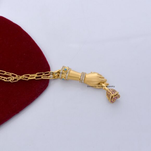 925 Silver Figa Charm Necklace, Silver Figa Charm Pendant - Image 4