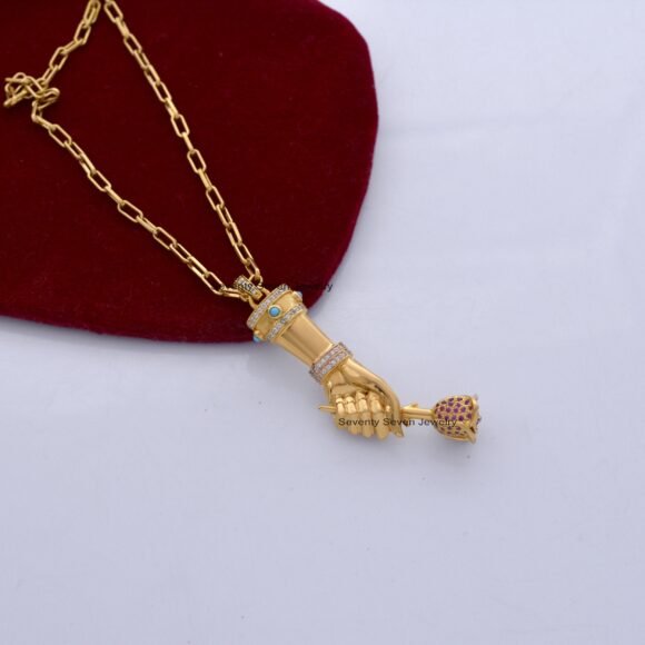925 Silver Figa Charm Necklace, Silver Figa Charm Pendant - Image 3
