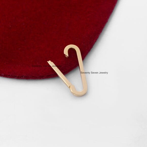 14K Gold Elongated Oval Enhancer, 14K Gold Enhancer Charm Holder - Image 4