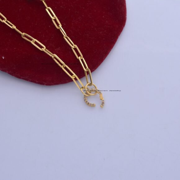 14k Gold Diamond Charm Enhancer, Yellow Gold Enhancer - Image 8