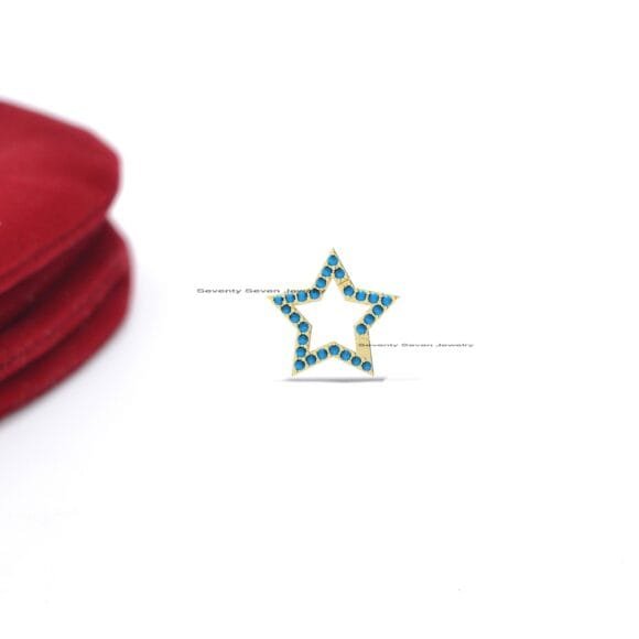 Star Enhancer 14k Gold Charms Holder, Multi Star Charm Holder - Image 8