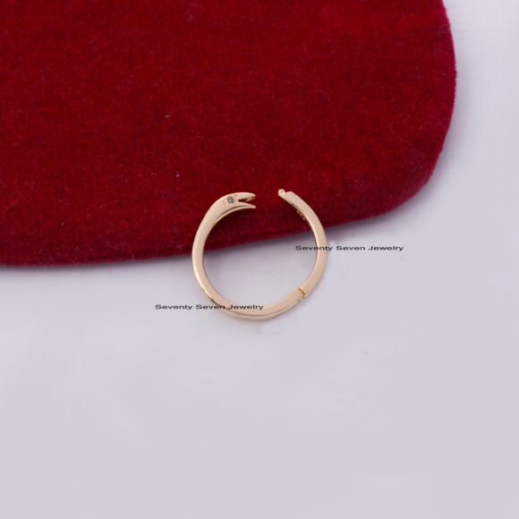 Diamond Snake Charm 14k Gold Enhancer, Gold Snake Enhancer - Image 7
