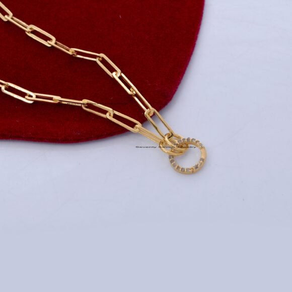 14k Gold Diamond Charm Enhancer, Yellow Gold Enhancer - Image 6