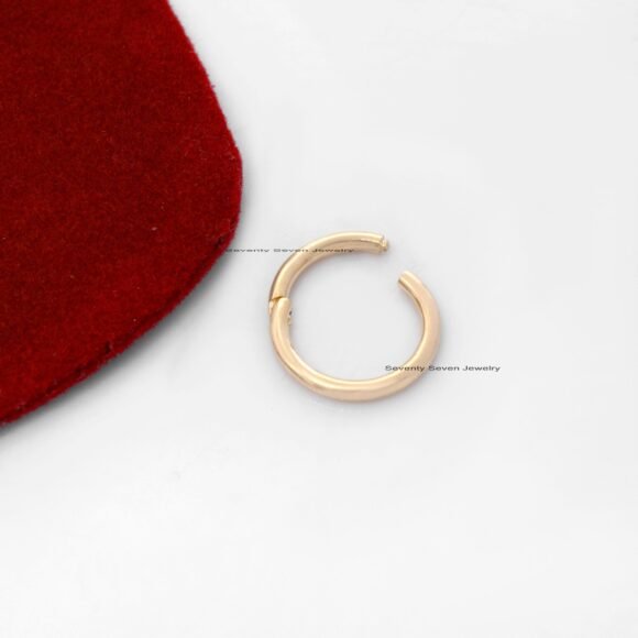 14K Gold Endless Clicker, Gold Charms holder, Gold Septum Clicker. - Image 2