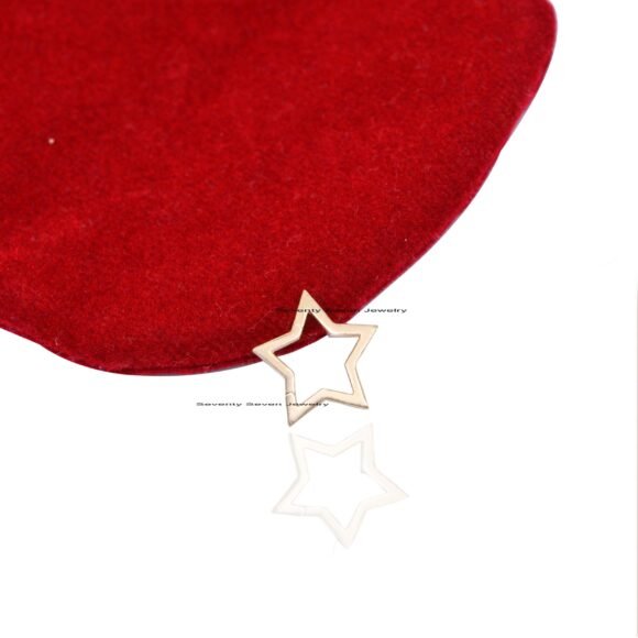 9k Gold Elongated Star Charms Holder, Star Gold Enhancer - Image 8
