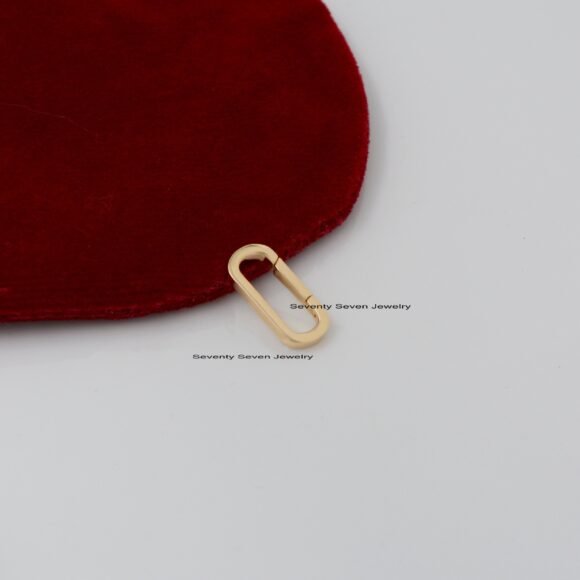 14K Gold Enhancer Charm Link Lock, 14k Gold Enhancer - Image 5
