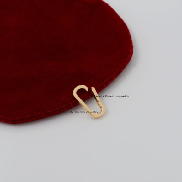 14K Gold Enhancer Charm Link Lock, 14k Gold Enhancer - Image 3
