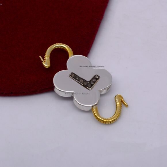 925 Silver Initial Padlock, Pave Diamond Padlock, Diamond Letter - Image 5