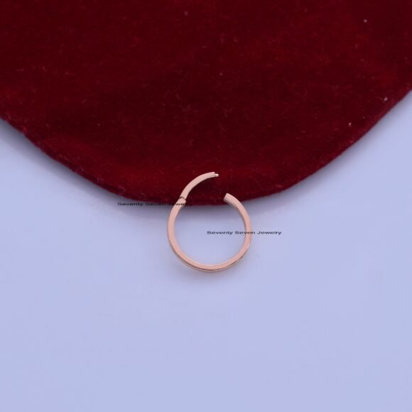 9K Gold Round Enhancer, Gold Circle Enhancer, Solid Gold Charms Holder - Image 7
