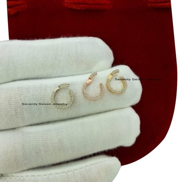 14k Gold Diamond Charm Enhancer, Yellow Gold Enhancer