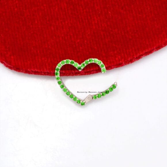 Gemstone Heart Enhancer 14k Gold Diamond Heart Charm Enhancer - Image 9