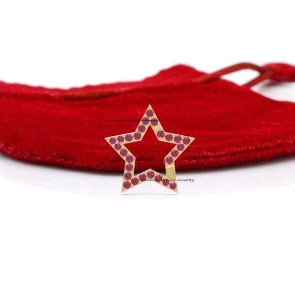 Star Enhancer 14k Gold Charms Holder, Multi Star Charm Holder - Image 6