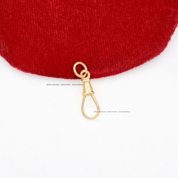 14k Solid Gold Swivel Push Lock, 14k Gold Swivel Jewelry - Image 6