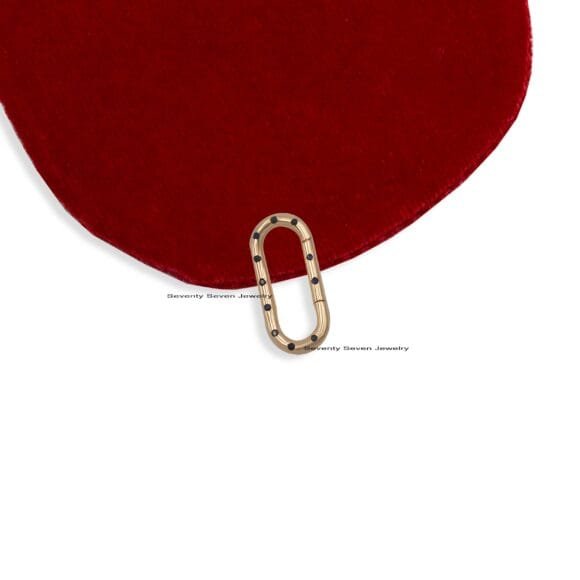 14K Yellow Gold Charm  Enhancer, 14k Enhancer Lock Multi, Diamond Enhancer Elongated - Image 8
