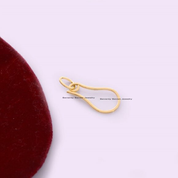 Solid 9K Gold Shepherds Hook, Gold Charm Enhancer Jewelry - Image 6