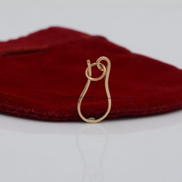 Solid 9K Gold Shepherds Hook, Gold Charm Enhancer Jewelry - Image 8