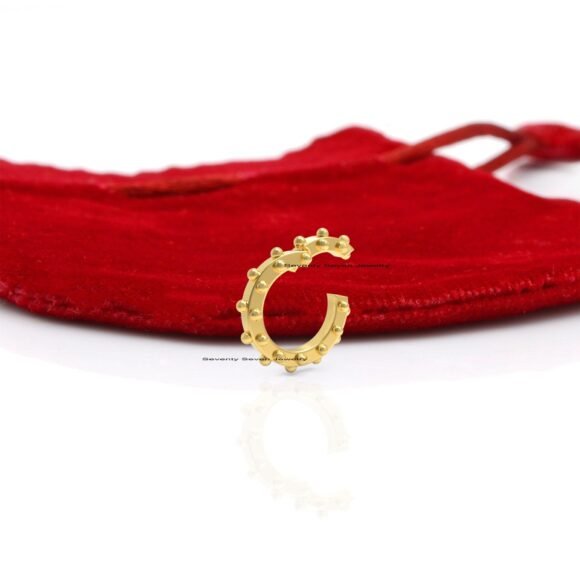 14K Gold Circle Enhancer, Round Ball Charms Holder, 14K Gold Enhancer - Image 5