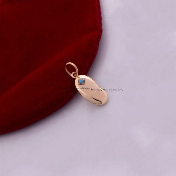 14K Gold Kidney Bean Charms, Minimalist Beans, Charm Bean - Image 3