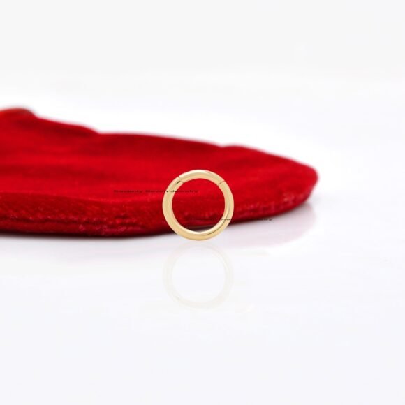 14K Gold Endless Clicker, Gold Charms holder, Gold Septum Clicker. - Image 9