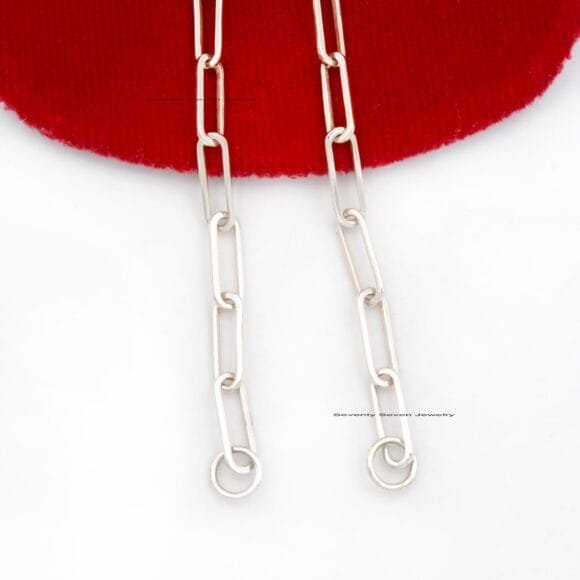 14k Gold Paperclip Chain Necklace, 14K Gold Chain - Image 6