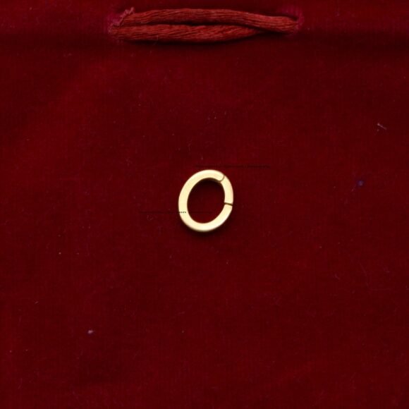 9K Gold Charm Holder Paperclip Chain Necklace, Gold Link Lock - Image 9