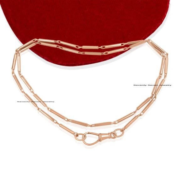 925 Silver Tube Chain Necklace, Swivel Piping Necklace - Image 6