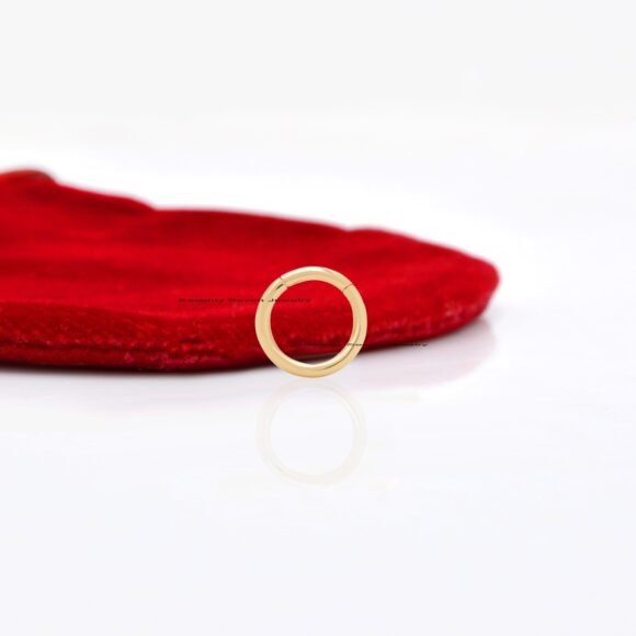 18k Gold Round Charms Holder, 18k Charms Pendant, 18k Gold Link Lock - Image 8