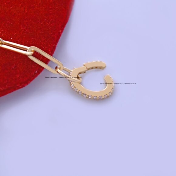 9K Gold Oval Enhancer, 9K Gold Enhancer, Connector Lock Enhancer - Image 6
