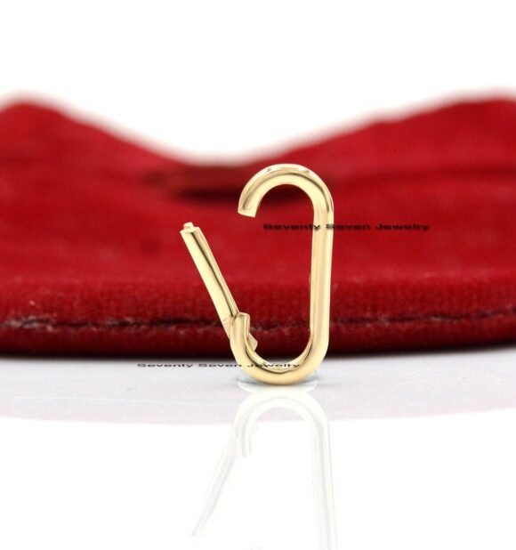9K Solid Gold Round Wire Enhancer, Multi Charms Holder, Gold Charm Holder Necklace - Image 3