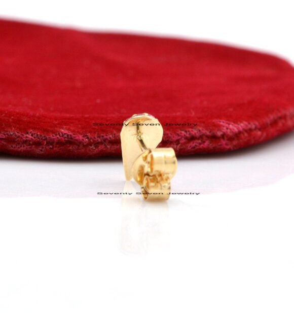 14k Gold Ice Cream Cone Studs, Ice Cream Minimalist Studs - Image 4
