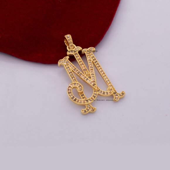 Diamond Monogram Pendant, Custom Monogram Pendant - Image 2