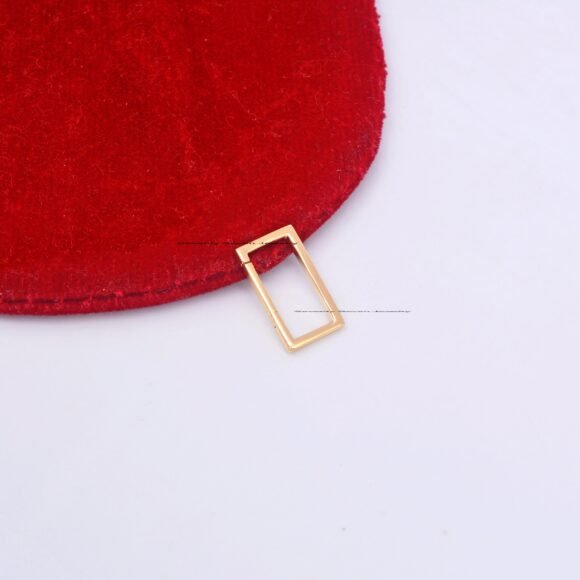 Solid Enhancer 9K Gold Square Charms Holder, Enhancer Link - Image 4