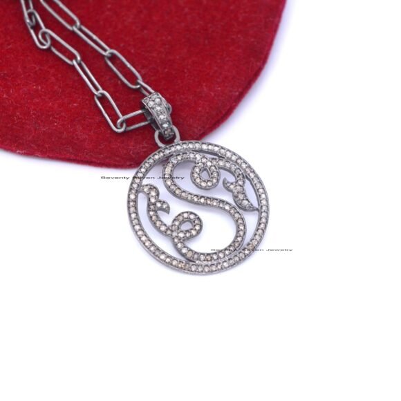 Yellow Gold Plated Monogram, Diamond Monogram - Image 6