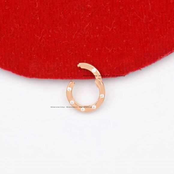 14k Gold Round Charm Holder, Elongated Holder, Multi Charms Holder