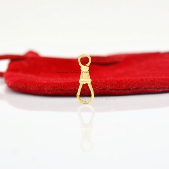 14k Solid Gold Swivel Push Lock, Swivel Gold Lock, 14k Gold Swivel Jewelry