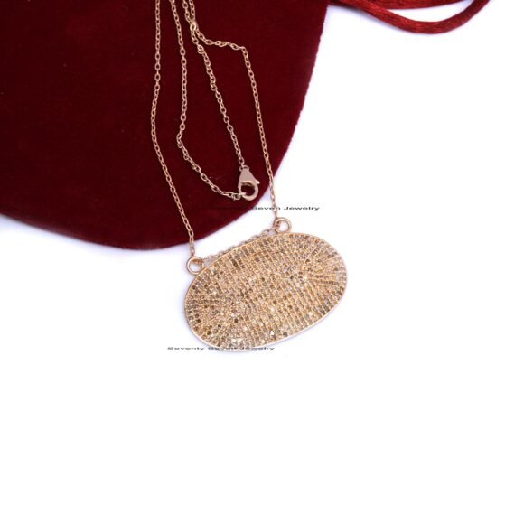 925 Silver Diamond Pendant, Pave Diamond Connector Pendant - Image 8